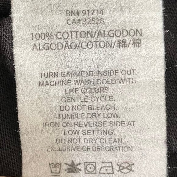 Armani Exchange Casual SS Crew Neck Cotton T Shirt Black Green w Beading Sz S - Picture 9 of 10